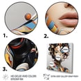 thumbnail image 3 of Designart "Cybernetic Woman Portrait Colorful Digital Dreams II" Fashion Framed Wall Art - Glam Colorful Woman Bedroom Framed Canvas Wall Art, 3 of 6