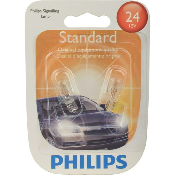 Philips Standard Miniature 24, W2,1X9,5D, Glass, Always Change In Pairs!