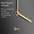 thumbnail image 6 of Driini Modern Pendulum Wall Clock - Decorative and Unique Metal Frame, with 8 Inch Face - Contemporary, Minimalist Design, with Silent Battery Operation - Includes Both Black and Gold Pendelum, 6 of 7