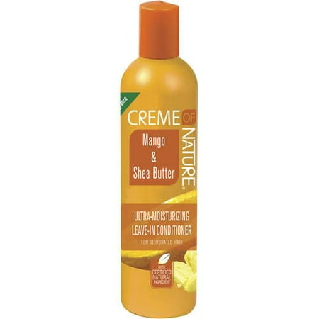 - (2 Pack) Creme Of Nature Leave-In-Conditioner Mango & Shea Butter, 8.45 FL OZ