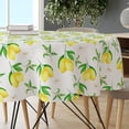 thumbnail image 6 of Lemon Tablecloth Round Tablecloth 60 Inch,Summer Floral Table Cloth Waterproof Wipeable Table Cover for Indoor Outdoor Dining Table Picnic Holiday Party Decoration, 6 of 6