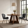 thumbnail image 3 of Hawsaiy 5 Piece Round Dining Table Set for 4, 47.3" Kitchen Dining Table with Storage Shelf & 4 Upholstered Dining Chairs, Modern Dining Room Furniture Set with Metal Legs, 3 of 11