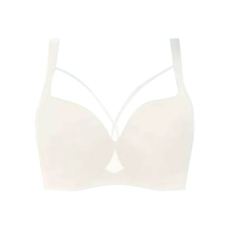 Deals SMihono Comfort Minimizer Bra for Women - Premium Full Coverage Bra with Underwire - Available in Plus Sizes White 38D