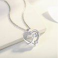 thumbnail image 3 of 18k White Gold Plated Women Heart Pendant Jewelry Necklace, 3 of 7