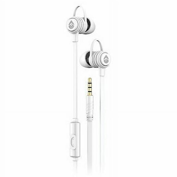 Ecoxgear Sweatproof Sportbuds Earphones for 3.5mm Auxiliary Jack Devices - White