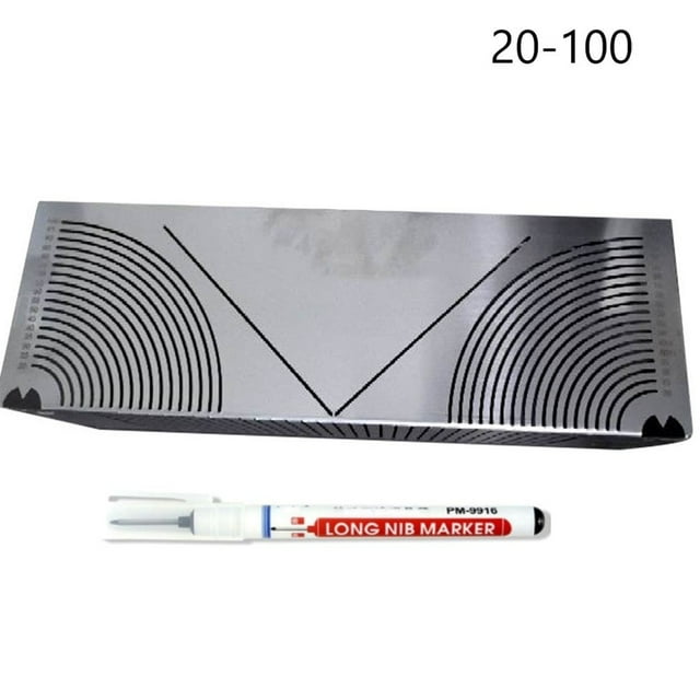 Lefu 1pc 90° Arc Angle Marking Ruler Square Tube Angle And Arc Drawing Ruler With Marker Pen Measuring Marking Bending Tools
