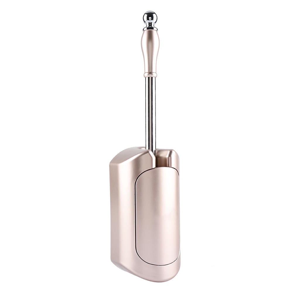 BIMZUC Stainless Steel Handle Toilet Brush & Holder Set – Rose Gold, Thick Plastic Bristles, Detachable Head, Non‑Slip Grip