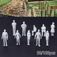 thumbnail image 2 of 50/100Pcs 1:75 Scale Model Miniature White Figures Human Architectural Model, 2 of 4