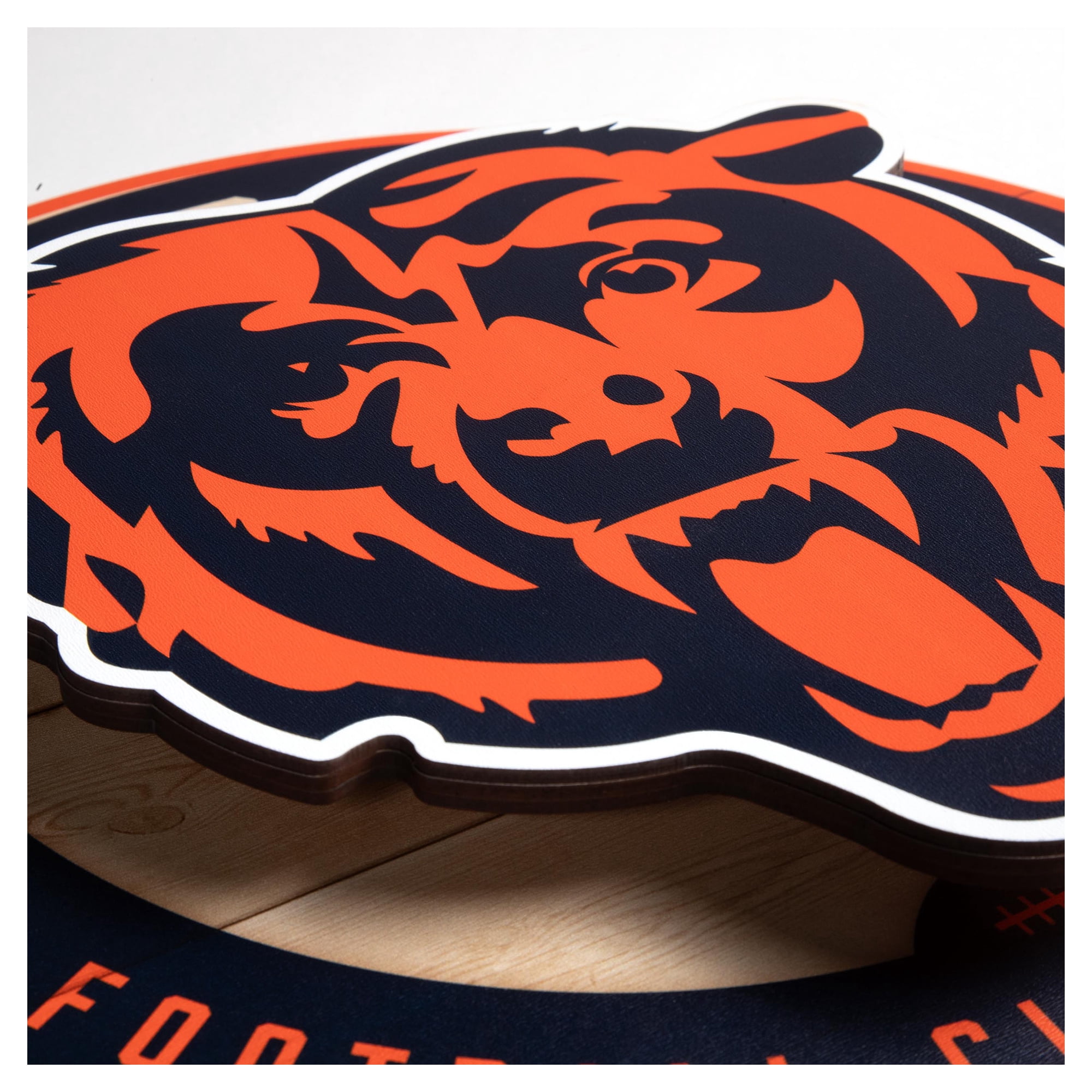 IDNA Chicago Bears 15" x 15" 3DX Logo Circle Backer Wall Art