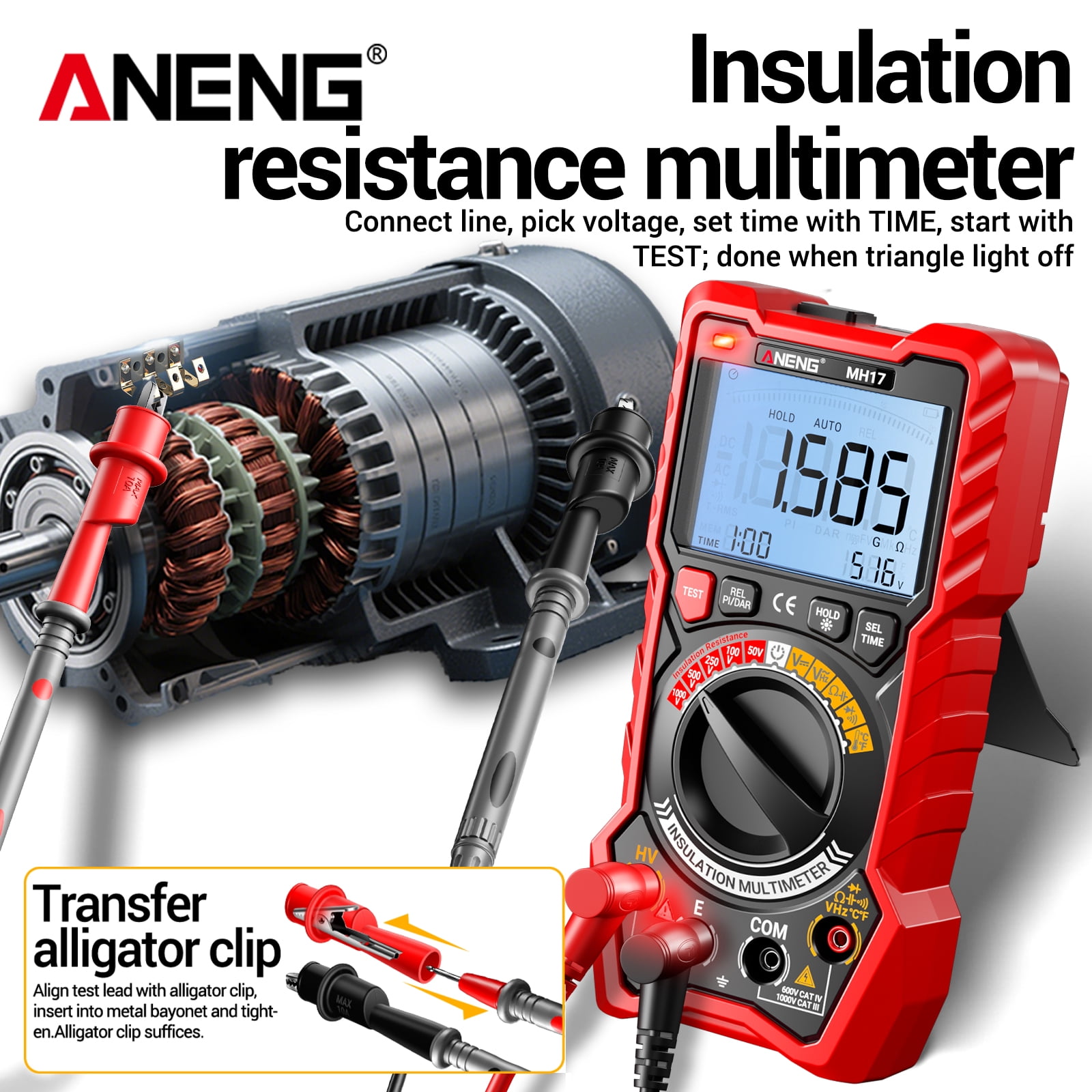 ANENG MH17 2-in-1 Insulation Multimeter and Digital Megohmmeter