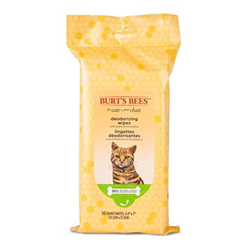 Burt's Bees Deodorizing Cat Wipes Grooming Cat Wipes for Deodorizing