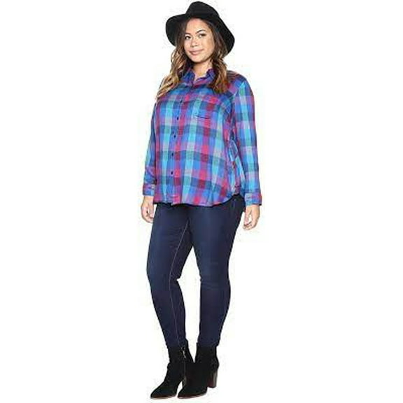 Lucky Brand Back Overlay Shirt, Multi, X-Small