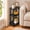 Black-Gourd style, variant on Liyufly Small Narrow Side Table, 3-Tier Narrow End Table with Storage for Small Space, Bedrooms, Living Room,Sofa, 7.8"D,Bamboo-style,Walnut