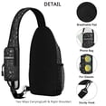 thumbnail image 3 of Sling Backpack,Black White Halloween Symbol Pattern Crossbody Bag with Water Bottle Holder,Waterproof Sling Bag for Men/Women with Chest Phone Holder for Hiking,Travel, 3 of 6
