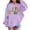 Light Purple, variant on Kids Cartoon Print Hoodie Long Sleeve Pocket Fleece Pullover For Boys Girls