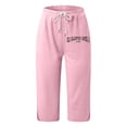 thumbnail image 3 of Pantalones deportivos de cintura media para mujer, cintura elástica, poliéster y spandex, estilo informal y estilizado, tallas S-XXL, 3 of 3