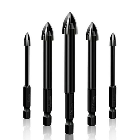 

5PCS Ceramic Tile Drill Bit Electric Drill Hole Opener Drill Bit Triangle Cement Drill Bit Electric Drill Hole Drill Bit Set