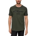 thumbnail image 2 of s.Oliver Camiseta hombre - Basic, estampado logo, cuello redondo, algodón Verde oscuro 2XL (XX-Large), 2 of 5