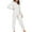 White, variant on Dealovy Jumpsuit Pajamas for Women Long Sleeve Onesie Sleepwear Winter Warm Plush Hooded Romper with Pockets