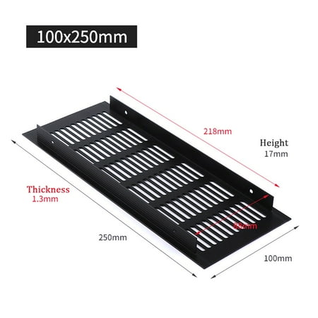 

Cogfs 100mm Aluminium Rectangular Cabinet Wardrobe Air Vent Grille Ventilation-Cover