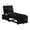 Black, variant on Miniyam 4 in 1 Tufted Single Sofa Bed with Storage Pockets, Convertible Chaise Lounge, Black