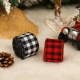thumbnail image 2 of 2 Rolls Wired Edge Ribbons, 16.5 Feet x 2 Inches Black Red Plaid Ribbon and Black White Buffalo Plaid Ribbon for DIY Gift Wrapping, Wedding Crafts Decoratio, 2 of 5