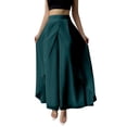 thumbnail image 2 of Favoffer Women's Chiffon Long Pants Solid Color Elastic Waist Lightweight Flowey Casual Trousers Summer Breathable for Beach Holiday Outdoor, 2 of 7