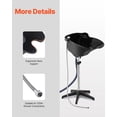 thumbnail image 5 of Portable Shampoo Bowl Adjustable Height Angle Hair Wash Basin with Drain Hose Shower Head for Salon Spa Home Use Black, 5 of 6