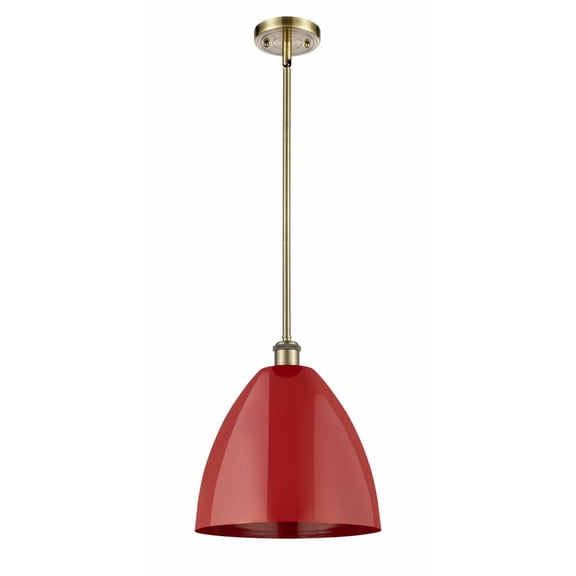 Innovations Lighting - Plymouth Dome - 1 Light Stem Hung Pendant In Industrial