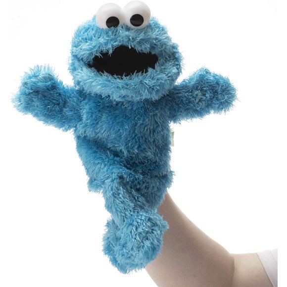 Movie Soft Stuffed Sesame Street Cookie Monster Puppet, Blue Monster