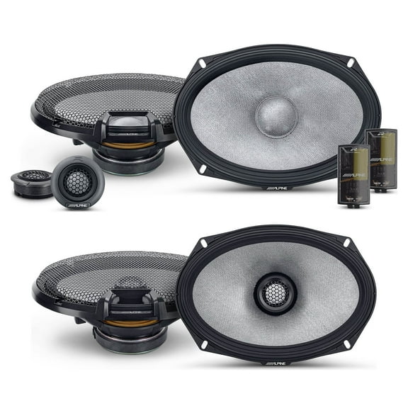 Pair Alpine R2-S69 6x9" 2-Way R2-S69C High-Resolution Component Car Speakers