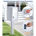 thumbnail image 7 of Esheno Secure Locking Mailbox Galvanized Steel with Combination Lock Key Anti Theft Rainproof for Packages Mail White, 7 of 7