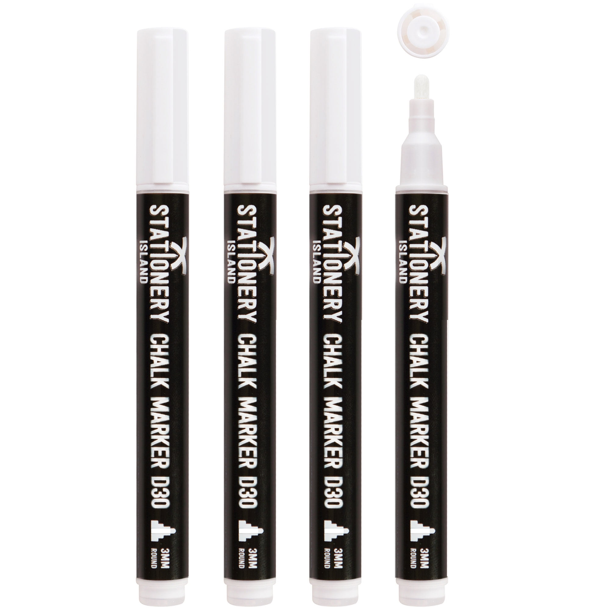 STATIONERY ISLAND Liquid Chalk Pens White Markers for Blackboards Dry