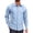 Sky Blue, variant on Stamzod Linen Shirts for Men Casual Long Sleeve Button Up Shirt Plus Size Beach Shirts Men Clothing Army Green M