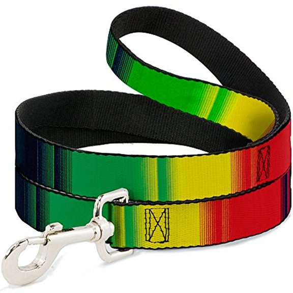 buckle-down "zarape4 vertical rasta" dog leash
