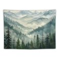 thumbnail image 5 of ONETECH Misty Forest Tapestry, Nature Mountain Tapestry Watercolor Landscape Wall Tapestries for Bedroom Aesthetic Men Living Room Sage Green Wall Art Home Decor Gift, 5 of 6
