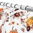 thumbnail image 6 of Shower Curtain 36"W x 72"L Fall Autumn Leaves Flowers Pumpkins Fabric Shower Curtains Set with Hooks Water Repellent Bathroom Curtains Machine Washable Bathroom Accessories, 6 of 6