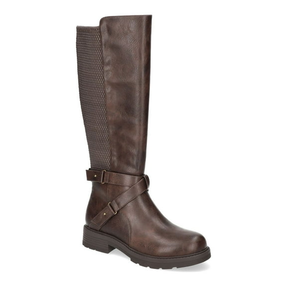 Easy Street Austyn Women's Easy Works Slip Resistant Tall Boots Color: Brown Stretch Size: 6.5 WIDE