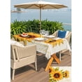 thumbnail image 6 of 60x84 Inch Outdoor Tablecloth with Umbrella Hole Zipper Rectangle Sunflower Rectangular Tablecloths Outside Waterproof Yellow Summer Botanical Pastoral Floral Patio Table Cloth Cover for Picnic Party, 6 of 8