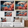 thumbnail image 4 of Designart "Eternal Dolphin Dance" Animals Dolphin Floater Framed Wall Art Living Room, 4 of 5
