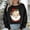 Black-1, variant on Women's Christmas Sweatshirt Long Sleeve Crewneck Croppde Santa Printed Pullover Top Green-1 XL