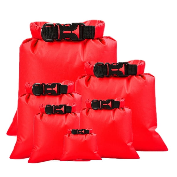 Toystoory Bolsas impermeables de 6 piezas, sacos secos ligeros, accesorios de natación para deportes acuáticos, suministros de Rafting para Deportes acuáticos rojo