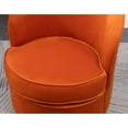thumbnail image 3 of Wania Contemporary Velvet Swivel Chair in Orange, 3 of 10