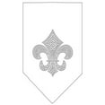 thumbnail image 1 of Fleur De Lis Rhinestone Bandana White Large, 1 of 1