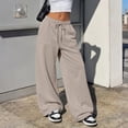 thumbnail image 4 of SUNBS Wide Leg Sweatpants for Women High Waisted Drawstring Sweat Pants With Big Patch Pockets., 4 of 9