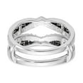 thumbnail image 5 of Solid 14K White Gold Engagement Wedding Ring Black and White Diamond Guard Size 7 (.748 cttw.), 5 of 8