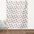 thumbnail image 4 of Ambesonne Animals Fabric by the Yard Upholstery, Illustrated Hippos Print, 2 Yards, Off White Vermilion, 4 of 5