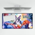 thumbnail image 4 of Watercolor Hello Winter Boston Terrier Chill Christmas Welcome Desk Mat Full Keyboard Mouse Pad Gentleman Dog Lover Gifts Large Mousepad - 00016, 4 of 5