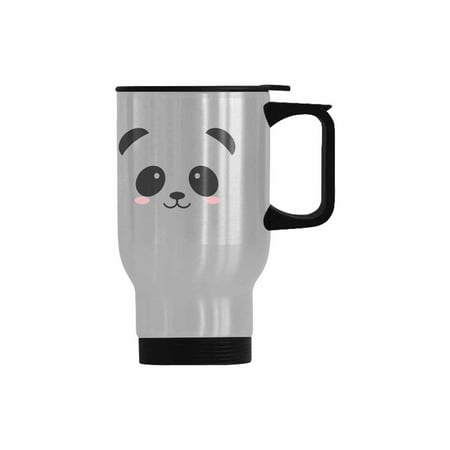 

SUNENAT Funny Saying Ceramic Stainless Steel Travel Mugs 14 Fl Oz Panda Face Travel Mug Tea Cups Sarcastic Funny Mug with Sayings