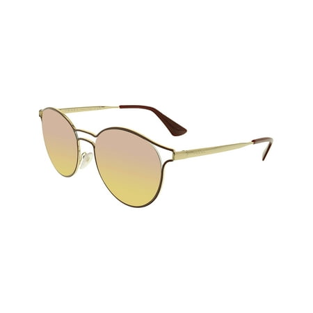 Prada Women's Mirrored PR62SS-USH5L2-53 Red Oval Sunglasses